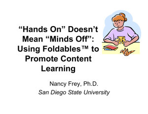 “Hands On” Doesn`t Mean “Minds Off”: Using