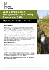 Land quality assessment (LQA)