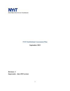 NYIT Institutional Assessment Plan