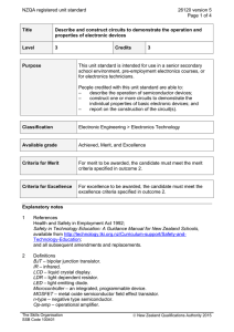 NZQA registered unit standard 26120 version 5 Page 1 of 4 Title