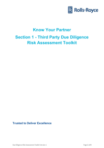 Third Party Due Diligence Risk Assessment Toolkit - Rolls