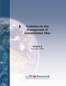 Guideline for Management of Contaminated Sites Version 2