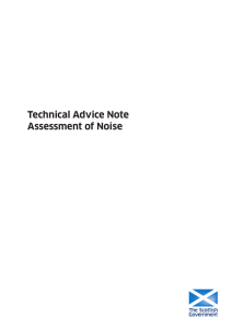 Technical Advice Note: Assessment of Noise