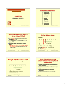 1 CHAPTER 3 LEARNING OBJECTIVES Sct 3.1 Calculations for