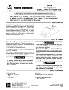 5059 white-rodgers - Emerson Climate Technologies