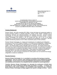 Company Background: Emerson Electric, with sales exceeding