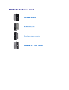 Dell OptiPlex 760 Service Manual