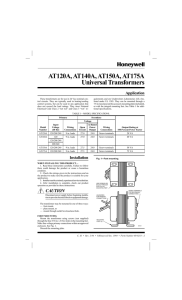 AT140A/AT150A Installation Instructions