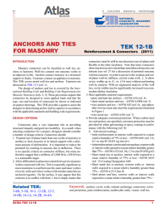 anchors and ties for masonry tek 12-1b - NCMA - E-Tek