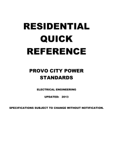 Electrical Residential Specifications