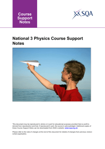 National 3 Physics Course Support Notes