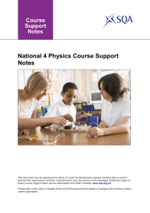 National 4 Physics Course Support Notes