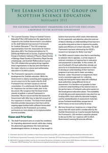 The national improvement framework for Scottish Education