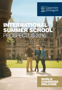 INTERNATIONAL SUMMER SCHOOL ProsPectus 2016