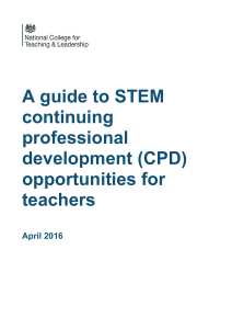 A guide to STEM CPD opportunities for teachers