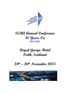 2005 - SERA Conference 2016