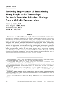 Predicting Improvement of Transitioning Young People in the