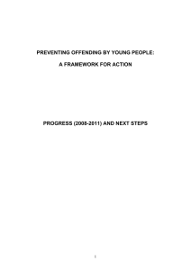 preventing offending by young people: a framework for action progress