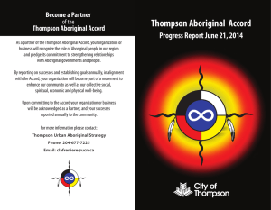 Aboriginal Accord 2014 Progress Report
