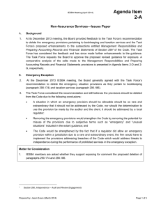 Agenda Item 2-A - NAS Issues Paper