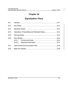 Chapter 24 Signalization Plans