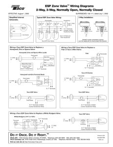 ESP Zone Valve™ Wiring Diagrams 2-Way, 3