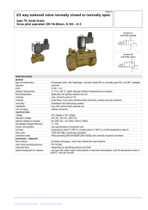 2/2 way solenoid valve normally closed or normally open