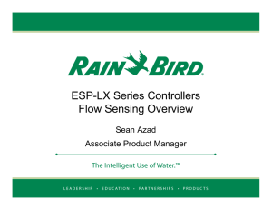 ESP-LX Series Controllers Flow Sensing Overview