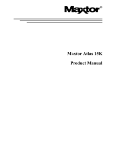 Maxtor Atlas 15K Product Manual
