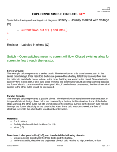 Exploring Simple Circuits KEY