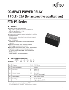 FTR-P3 Series COMPACT POWER RELAY