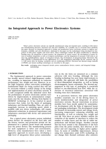 An Integrated Approach to Power Electronics Systems