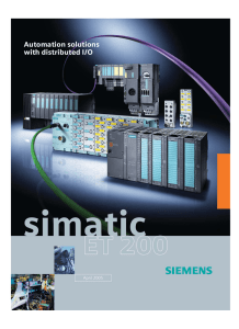 SIMATIC ET 200 - Automation solutions with distributed I/O