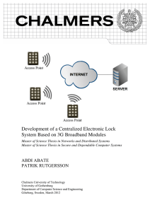 Development of a Centralized Electronic Lock System Based on 3G