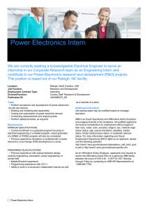 Power Electronics Intern