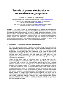 Trends of power electronics on renewable energy systems