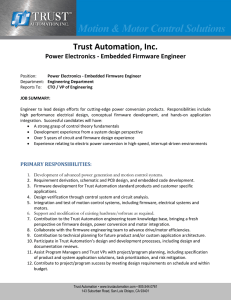 Trust Automation, Inc. Power Electronics - Embedded