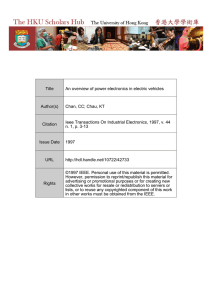 Title An overview of power electronics in electric vehicles Author(s