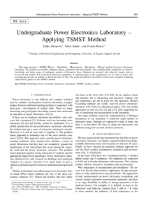 Undergraduate Power Electronics Laboratory – Applying TSMST