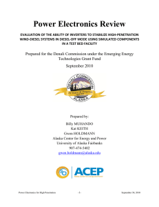 Power Electronics Review - Alaska Center for Energy and Power