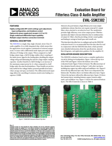 EVAL-SSM2302 Evaluation Board for Filterless