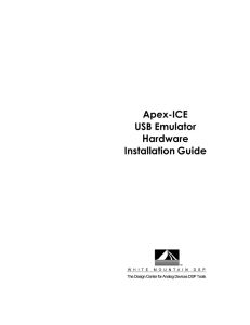 Apex-ICE USB Emulator Hardware Installation Guide