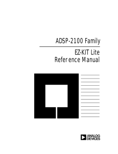 ADSP-2100 Family EZ-Kit Lite Reference Manual, Contents
