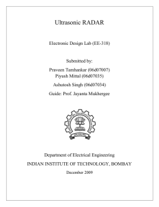 Ultrasonic RADAR - Department of Electrical Engineering, Indian