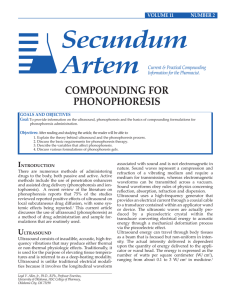COMPOUNDING FOR PHONOPHORESIS