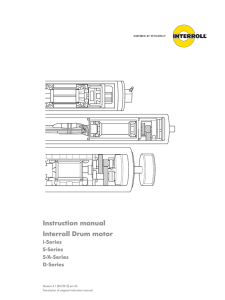 Instruction manual Interroll Drum motor