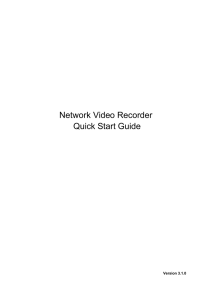 Network Video Recorder Quick Start Guide