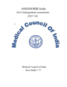 ASSESSOR`S Guide - Medical Council of India