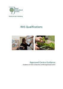 RHS Qualifications Approved Centre Guidance