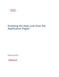 Enabling the Help Link from the Application Pages